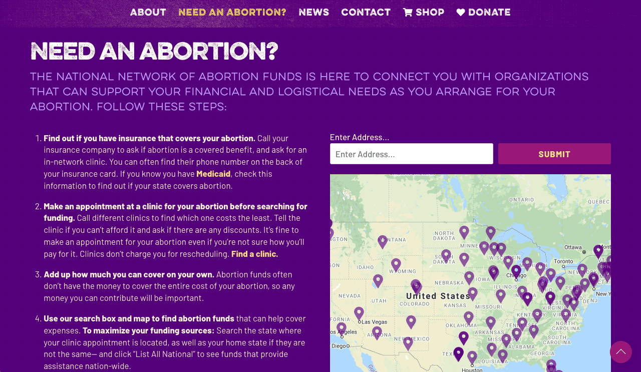 Accessibility Improvements and Map Updates Make it Easier to Support Abortion Funds