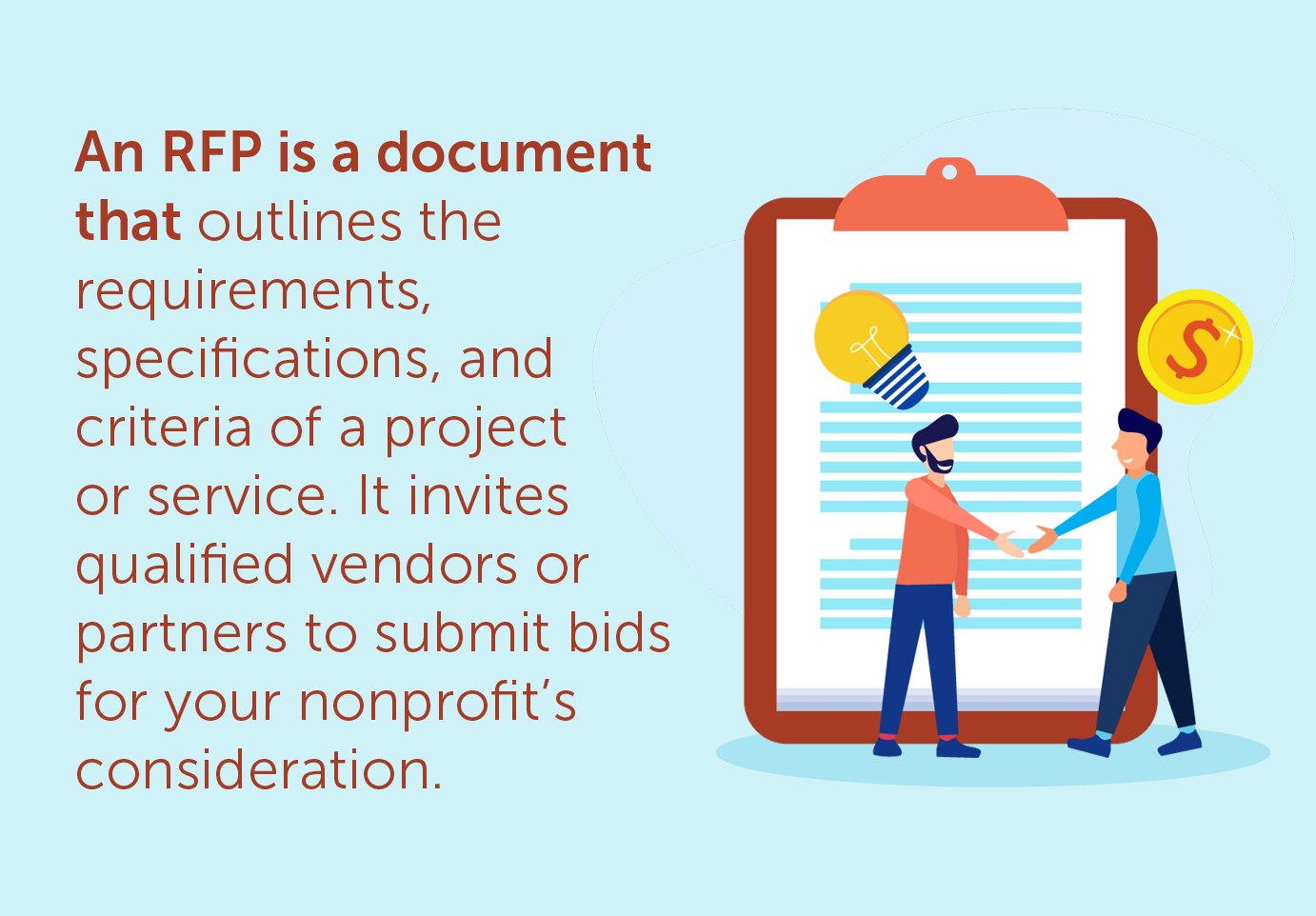 This image and the text below define what an RFP is.