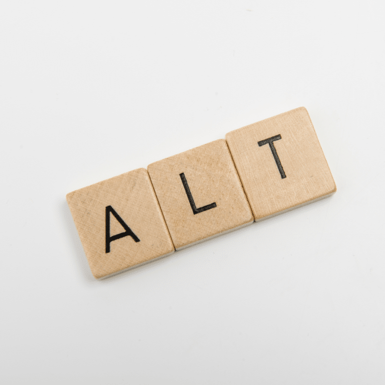 Alt Text Scrabble Tiles spelling ALT
